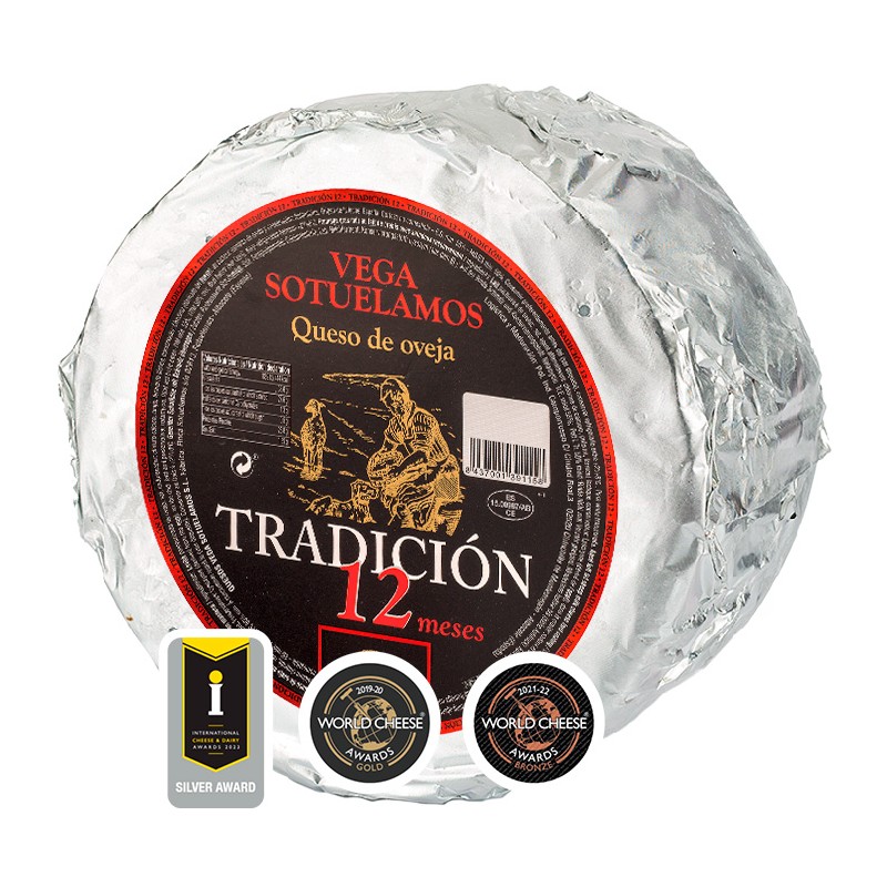 Queso Añejo de Oveja Tradición cubierto en Manteca Vega Sotuelamos