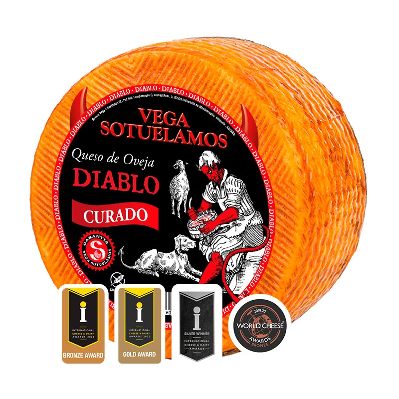 Queso curado de oveja diablo Vega Sotuelamos