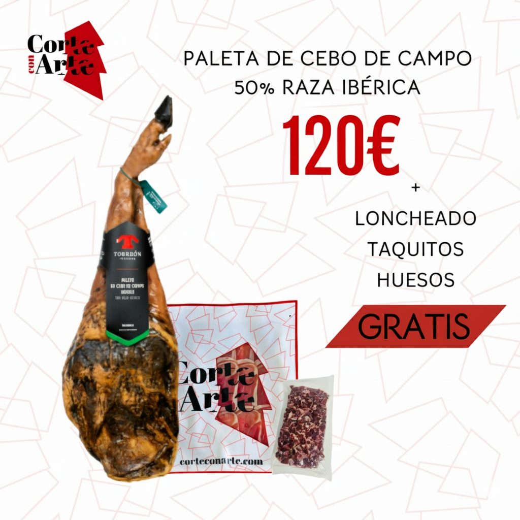Paleta de Cebo de Campo 50% raza ibérica por 120€