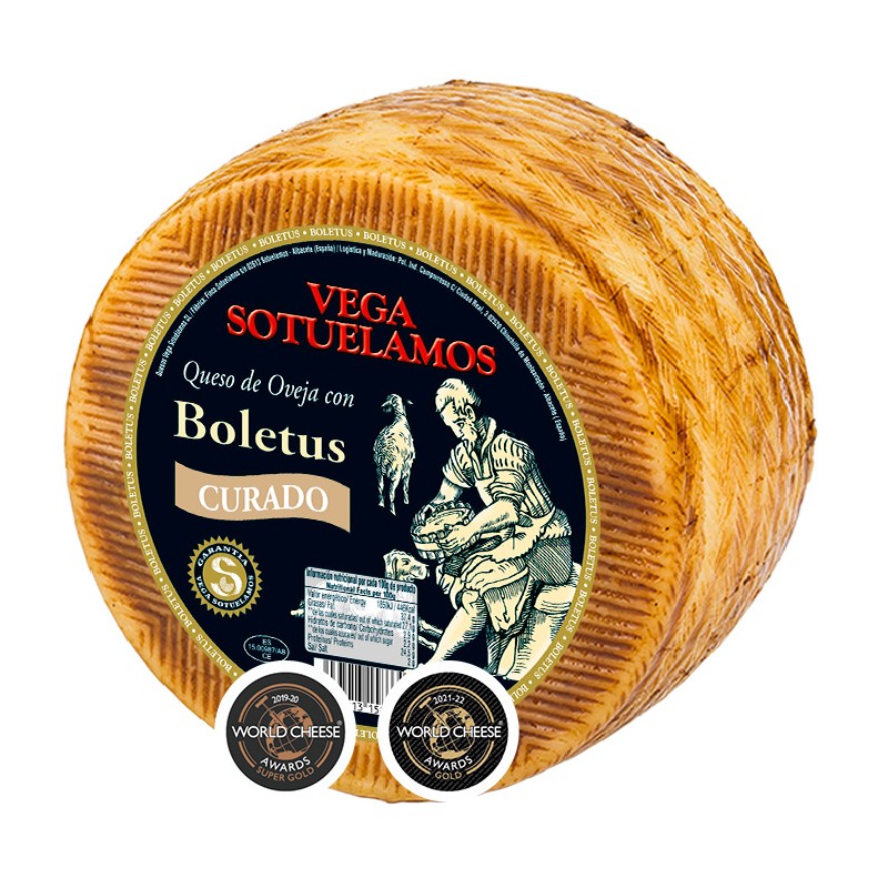 Queso curado de oveja con boletus Vega Sotuelamos 3Kg